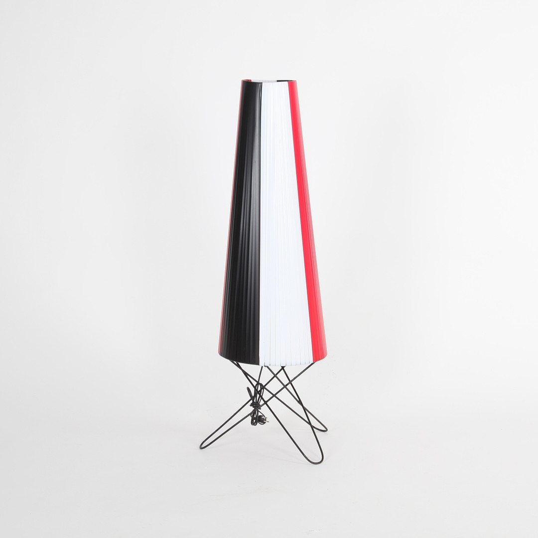 Swedish Space‑Age Plastic & Wire Floor Lamp, 1950s/60s