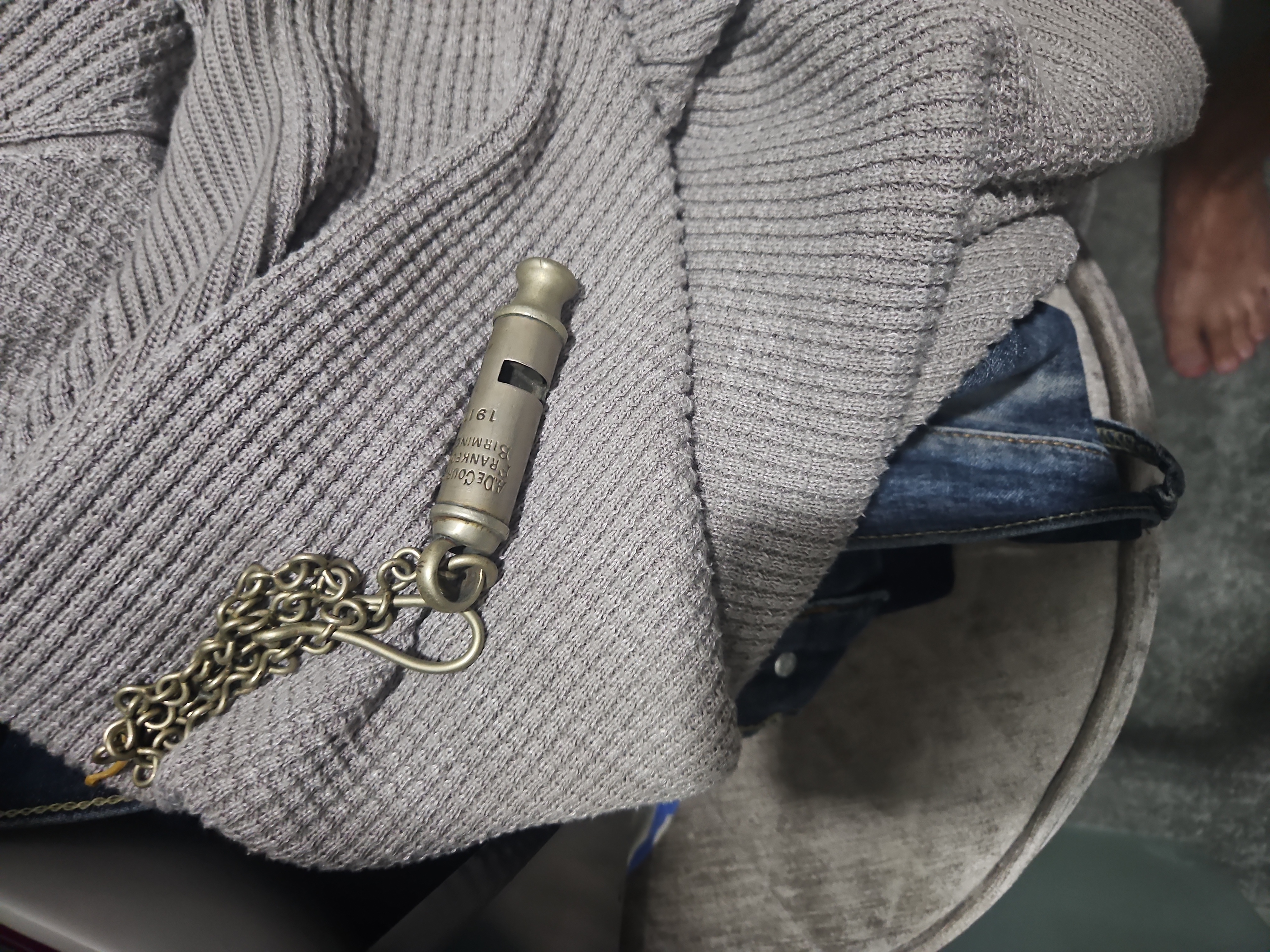 Original 1917 J. De Courcy Birmingham Antique Whistle – WWI Era